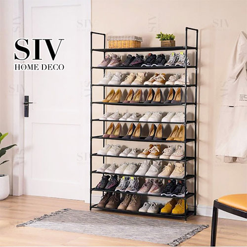 SIV 10-Tier Shoe Rack Rak Kasut Shoes Storage (50 Pairs）