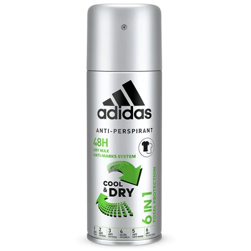ADIDAS DEODORANT BODY SPRAY COOL & DRY 6 IN 1 (MEN) 150ML
