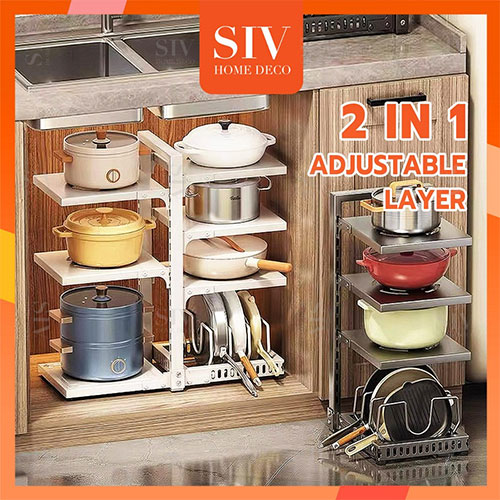 SIV Multi-purposepot rack under sink Stainless steel pot and pan