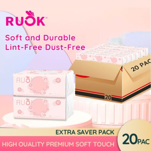 RUOK Facial Tissue Paper Jumbo 20Pack