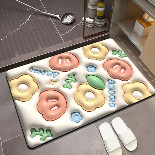 3D Visual Flower Floor Mat