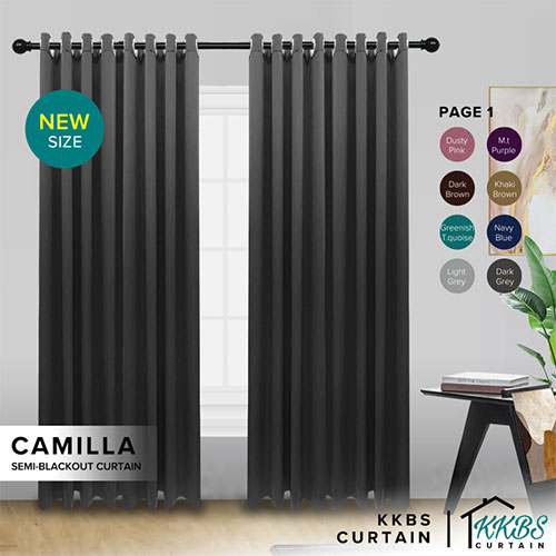 CURTAIN Blackout Plain Cangkuk/Ring