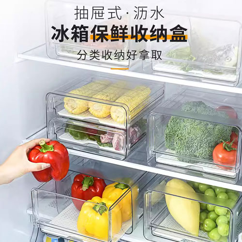 Food Storage Double Layer Drawer Container